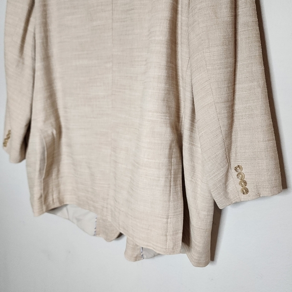 Joseph Abboud cotton 2-button beige blazer.  Men's size 3X - Picture 8 of 16